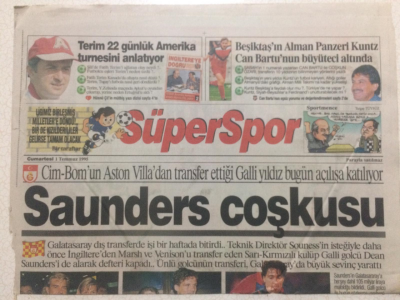 Hürriyet Gazetesi Süper Spor Eki 1 Temmuz 1995 - Cim- Bomun Saunders Coşkusu GZ23127 - 1