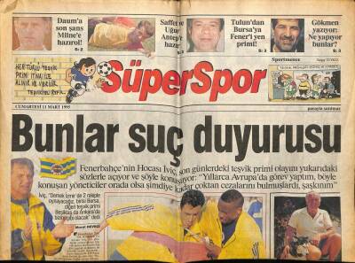 Hürriyet Gazetesi Süper Spor Eki 11 Mart 1995 - Trabzonspora Bir Şok Daha GZ78207 - 1