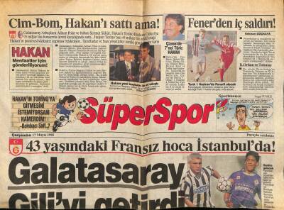 Hürriyet Gazetesi Süper Spor Eki 17 Mayıs 1995 - Galatasaray Gerard Giliyi Getirdi GZ78163 - 1