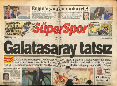 Hürriyet Gazetesi Süper Spor Eki 2 Mayıs 1995 - Galatasaray Tatsız GZ78166 - 1