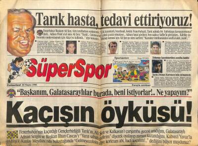 Hürriyet Gazetesi Süper Spor Eki 20 Mayıs 1995 - Ali Şen,Tarık Hasta Tedavi Ettiriyoruz GZ78170 - 1