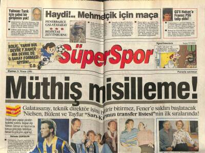 Hürriyet Gazetesi Süper Spor Eki 21 Nisan 1995 - Galatasaraydan Müthiş Misilleme GZ78293 - 1