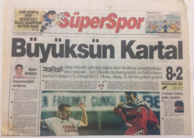 Hürriyet Gazetesi Süper Spor Eki 25 Mart 1995 - Büyüksün Kartal GZ23126 - 1