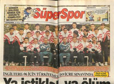 Hürriyet Gazetesi Süper Spor Eki 26 Nisan 1995 - Türkiyespor Posteri GZ78288 - 1