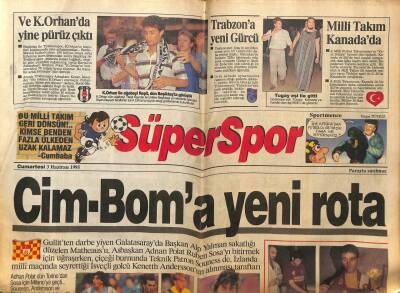 Hürriyet Gazetesi Süper Spor Eki 3 Haziran 1995 - Galatasaraya Yeni Rota GZ78175 - 1