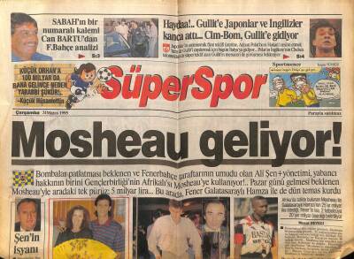 Hürriyet Gazetesi Süper Spor Eki 31 Mayıs 1995 - Mosheau Geliyor GZ78178 - 1