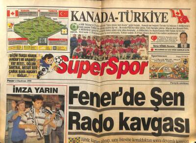Hürriyet Gazetesi Süper Spor Eki 4 Haziran 1995 - Fenerbahçede Şen Rado Kavgası GZ78174 - 1