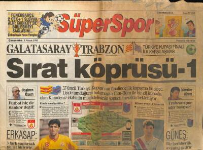 Hürriyet Gazetesi Süper Spor Eki 5 Nisan 1995 - Galatasaray - Trabzon GZ78196 - 1