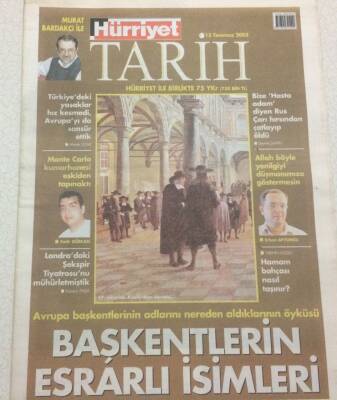 Hürriyet Gazetesi Tarih Eki 13 Temmuz 2005 - Başkentlerin Esrarlı İsimleri GZ47046 - 1