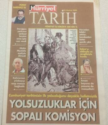Hürriyet Gazetesi Tarih Eki 25 Haziran 2003 - Yolsuzluklar İçin Sopalı Komisyon GZ47045 - 1