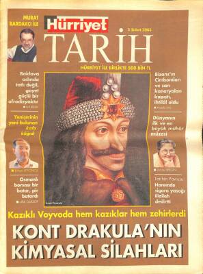 Hürriyet Gazetesi Tarih Eki 5 Şubat 2003 - Kont Drakulanın Kimyasal Silahları - Bizansın Cimbomları Ve Sarı Kanaryaları Kapıştı , İhtilal Oldu GZ116161 - 1