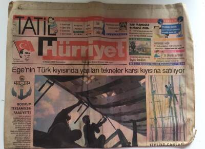 Hürriyet Gazetesi Tatil Eki 12 Nisan 1997 - Bodrum Tersaneleri Faaliyette GZ39053 - 1