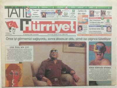 Hürriyet Gazetesi Tatil Eki 12 Temmuz 1997 - Şişmanları Kıskanıyorum GZ34239 - 1