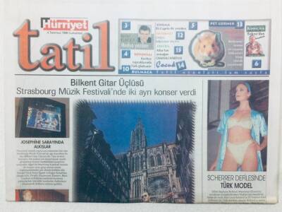 Hürriyet Gazetesi Tatil Eki 4 Temmuz 1998 - Asyalı Türkler Şaşırttı GZ41529 - 1