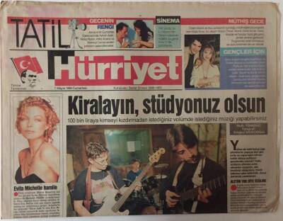 Hürriyet Gazetesi Tatil Eki13 Nisan 1994 - Kiralayın, Stüdyonuz Olsun GZ25278 - 1