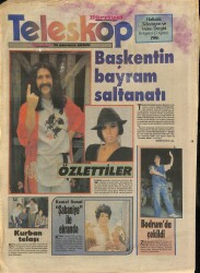 Hürriyet Gazetesi Teleskop Eki 16-23 Ağustos 1986 - Zeki Müren Bayram Konseri İçin Yapımcı Erşan Başbuğ Bodruma Kadar Gitti GZ115063 - 1