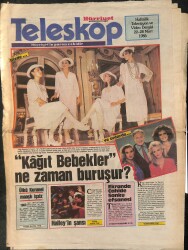 Hürriyet Gazetesi Teleskop Eki 22-28 Mart 1986 - 70'lerin Genç Kızlarına Müjde Tarık Akan'ın İlk Filmi Geliyor! GZ145781 - 1
