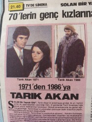 Hürriyet Gazetesi Teleskop Eki 22-28 Mart 1986 - 70'lerin Genç Kızlarına Müjde Tarık Akan'ın İlk Filmi Geliyor! GZ145781 - 2