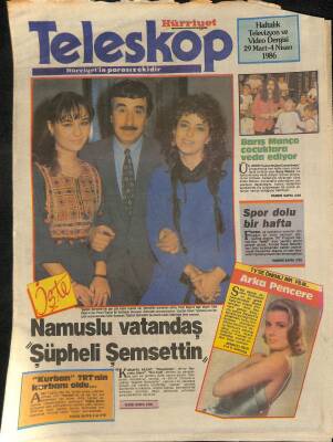Hürriyet Gazetesi Teleskop Eki 29 Mart - 4 Nisan 1986 - Barış Manço Çocuklara Veda Ediyor GZ115097 - 1