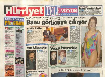 Hürriyet Gazetesi Televizyon Eki 15 Haziran 1992 - Banu Sağnak Görücüye Çıkıyor GZ78408 - 1