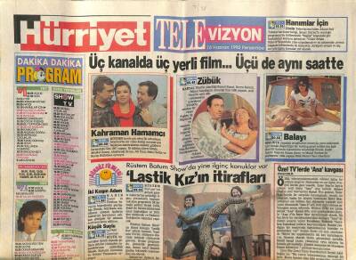 Hürriyet Gazetesi Televizyon Eki 18 Haziran 1992 - Manchesterın Olimpiyat Atağı GZ78405 - 1