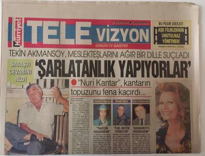 Hürriyet Gazetesi Televizyon Eki 21 Ekim 1992 - Tekin Akmansoy Meslektaşlarını Ağır Bir Dille Suçladı GZ25231 - 1