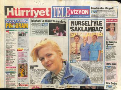 Hürriyet Gazetesi Televizyon Eki 27 Haziran 1992 - Nurseli İdize Saklambaç GZ78398 - 1