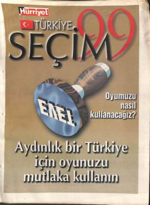 Hürriyet Gazetesi Türkiye Seçim 99 Eki 17 Nisan - Demokrasi İçin Sandık Başına GZ109472 - 1