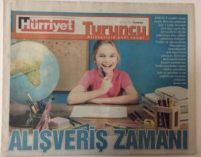 Hürriyet Gazetesi Turuncu Alışveriş Eki - 13 Eylül 2014 - Okul Ve Kırtasiye Alışverişi İçin Son Viraja Girildi GZ25302 - 1