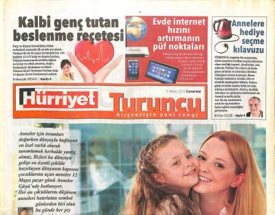 Hürriyet Gazetesi Turuncu Eki 11 Mayıs 2013 - Kalbi Genç Tutan Beslenme Reçetesi GZ105129 - 1