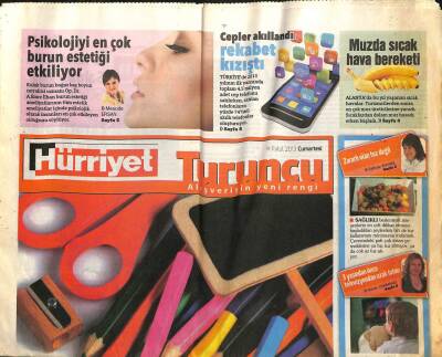 Hürriyet Gazetesi Turuncu Eki 14 Eylül 2013 - Psikolojiyi En Çok Burun Estetiği Etkiliyor GZ96679 - 1