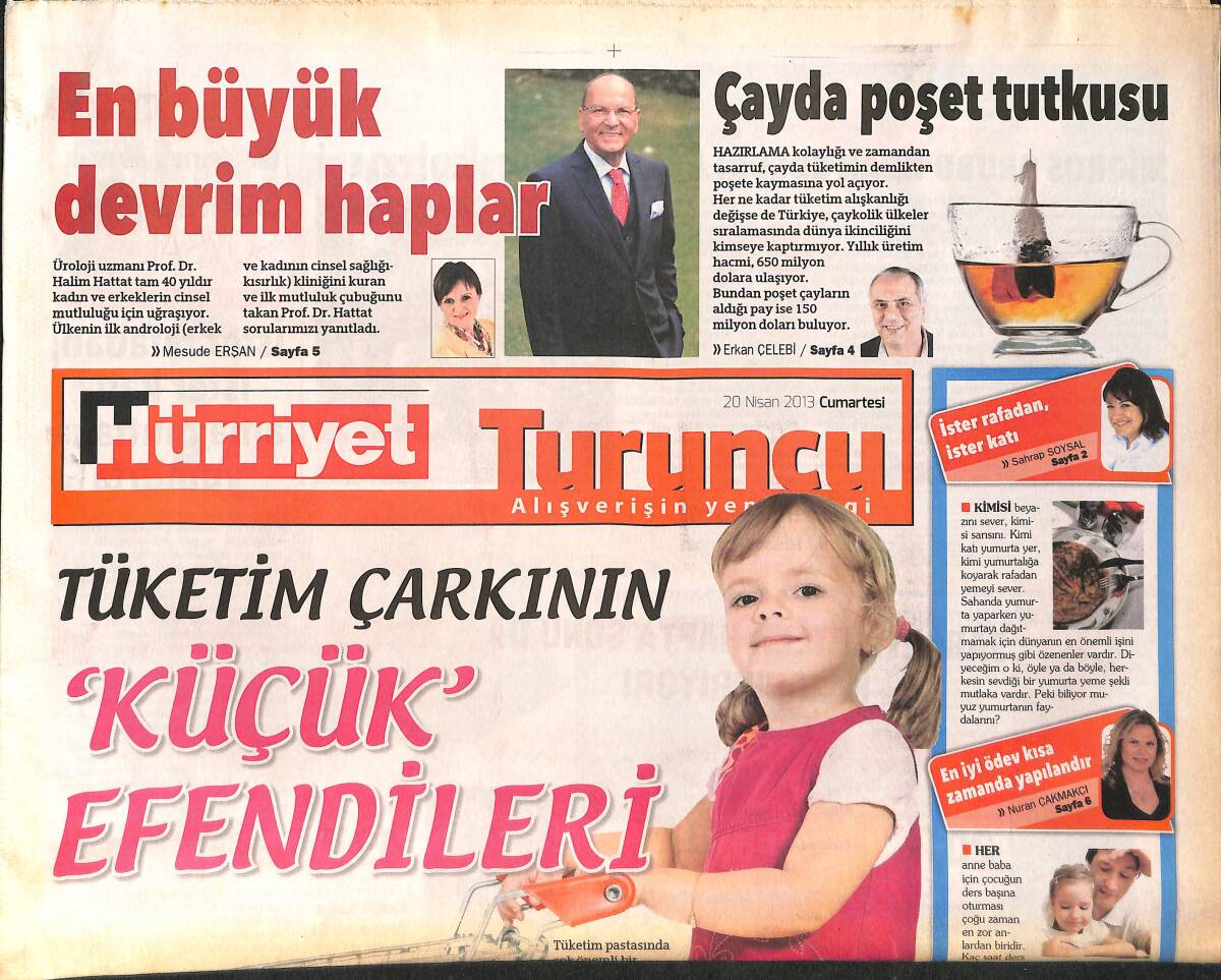 Hürriyet Gazetesi Turuncu Eki 20 Nisan 2013 GZ158352 - 1