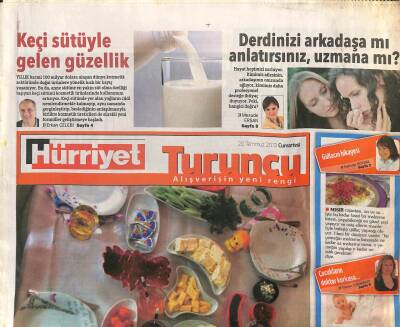 Hürriyet Gazetesi Turuncu Eki 20 Temmuz 2013 - Keçi Sütüyle Gelen Güzellik GZ105933 - 1