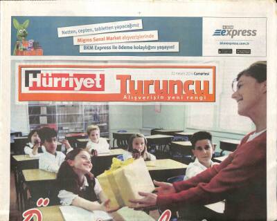 Hürriyet Gazetesi Turuncu Eki 22 Kasım 2014 - Öğretmenlerin En Güzel Günü - 2015te Dünyanın Önündeki 20 Engel GZ95504 - 1