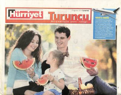 Hürriyet Gazetesi Turuncu Eki 9 Ağustos 2014 - Saç Ekimi Doğum Günü Hediyesi Oldu GZ117181 - 1