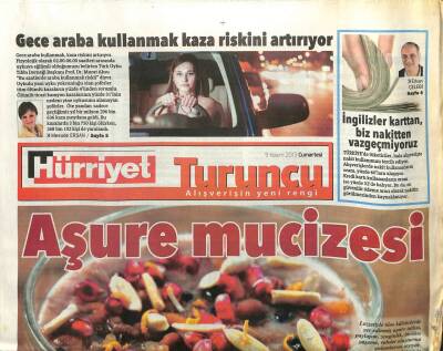 Hürriyet Gazetesi Turuncu Eki 9 Kasım 2013 - Gece Araba Kullanmak Kaza Riskini Artırıyor GZ100497 - 1