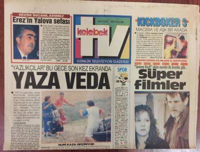 Hürriyet Gazetesi TV Kelebek Eki 19 Eylül 1993 - Sevilen Program 211. Bölümüyle Yeni Döneme Merhaba Diyor 7 Den 77ye Geri Döndü Barış Manço Sunuculuyla GZ18659 - 1