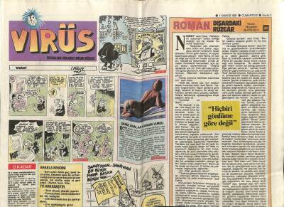 Hürriyet Gazetesi Virüs Eki 11 Mayıs 1991 - Tarık Akanın Belalısı GZ78358 - 1