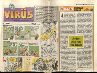 Hürriyet Gazetesi Virüs Eki 16 Mart 1991 - Maide Erçelebi Şöhreti Yakaladı GZ78363 - 1