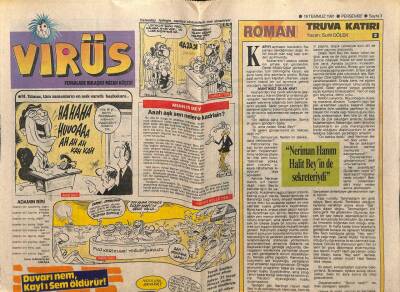 Hürriyet Gazetesi Virüs Eki 18 Temmuz 1991 - Füsun Hamalıosmanoğlu,Bir Mavi Yolculuk GZ78352 - 1