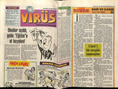 Hürriyet Gazetesi Virüs Eki 19 Eylül 1991 - Olacak O Kadar Televizyonu GZ78347 - 1