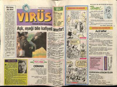 Hürriyet Gazetesi Virüs Eki 24 Ekim 1991 - Deniz Gurbetçileri GZ78343 - 1