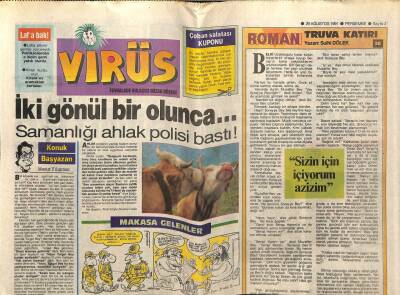 Hürriyet Gazetesi Virüs Eki 29 Ağustos 1991 - İki Gönül Bir Olunca GZ78348 - 1