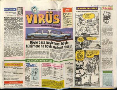 Hürriyet Gazetesi Virüs Eki 3 Ekim 1991 - Böyle Başa Böyle Traş GZ78346 - 1