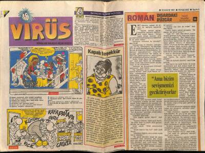 Hürriyet Gazetesi Virüs Eki 30 Mayıs 1991 - Nil Ünal Ve Çalışan Kadının Rejimi GZ78356 - 1