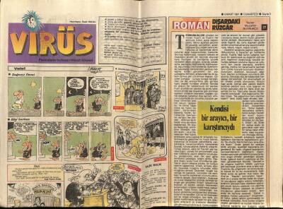 Hürriyet Gazetesi Virüs Eki 9 Mart 1991 - Zerrin Özerden Nükhet Duruya Ortaklık Teklifi GZ78364 - 1