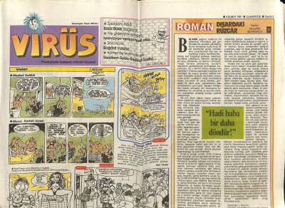 Hürriyet Gazetesi Virüs Eki 9 Şubat 1991 - Özgün Yorumcu Emel Turgut GZ78368 - 1