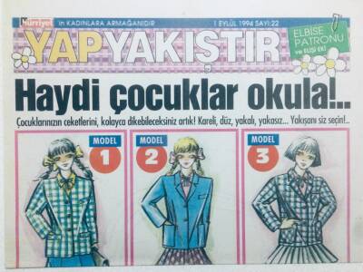 Hürriyet Gazetesi Yap Yakıştır Eki 1 Eylül 1994 - Haydi Çocuklar Okula GZ41803 - 1