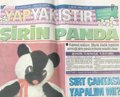Hürriyet Gazetesi Yap Yakıştır Eki 13 Ekim 1994-Şirin Panda GZ36681 - 1