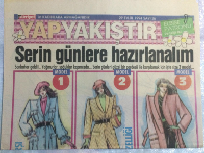 Hürriyet Gazetesi Yap Yakıştır Eki 29 Eylül 1994 - Serin Günlere Hazırlanalım GZ21413 - 1